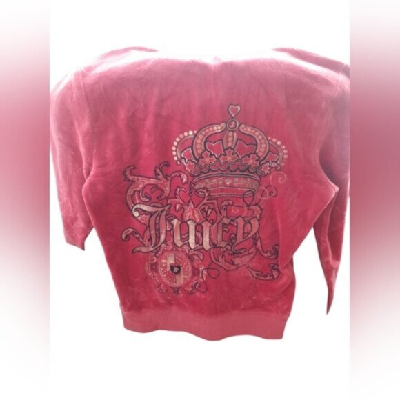 Juicy Couture Velour Terry Y2K Vintage Hoodie - Picture 3 of 12